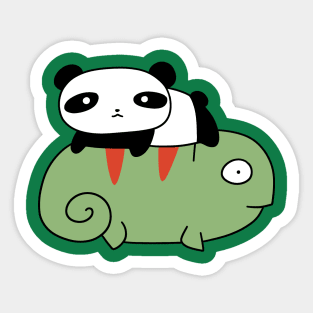 Little Panda and Chameleon Sticker